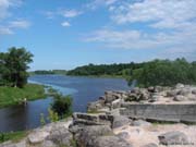 Река Ладожка и Волхов, вид с разрушенной башни Староладожской крепости